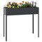 vidaXL Garden Planter Anthracite Galvanized Steel Large Heavy Duty
